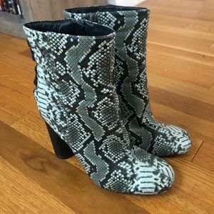 Missguided Snakeskin Booties